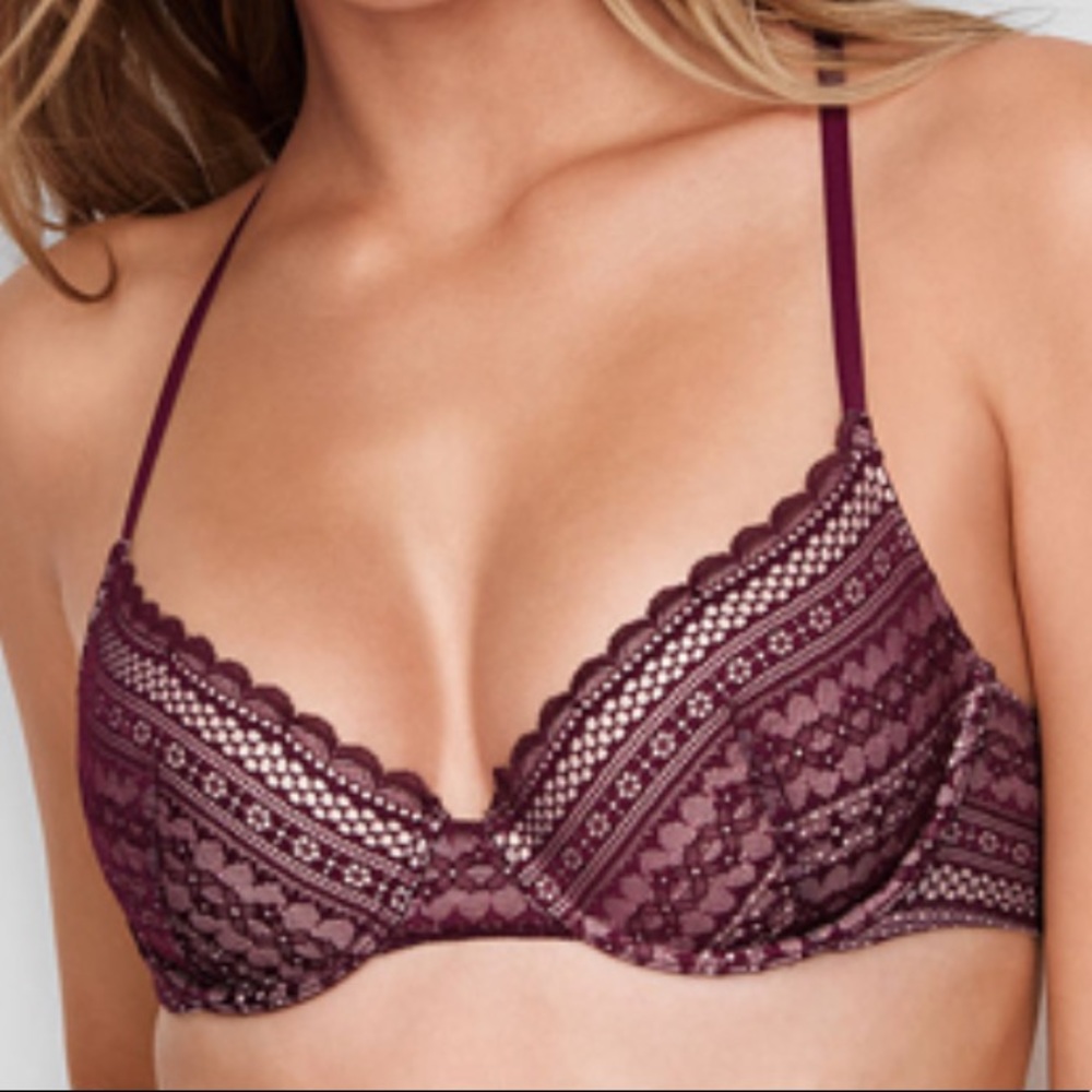 34D convertible back Lightly Lined lace Demi Bra